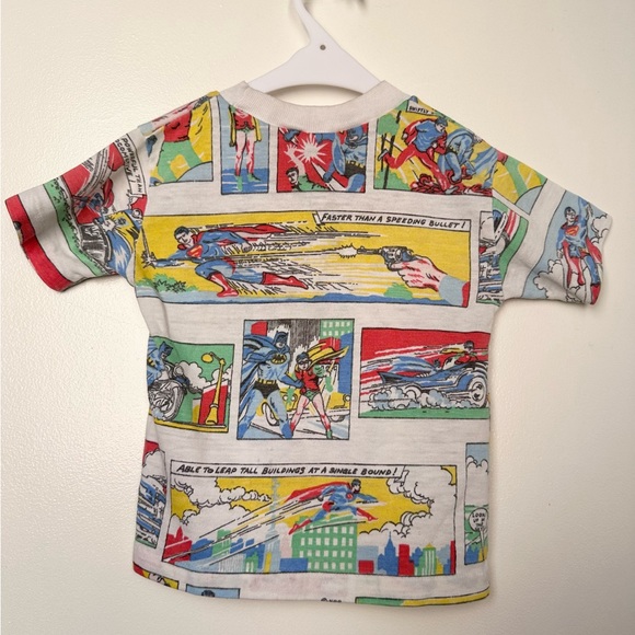 Vintage Rob Roy Batman Superman Comic Book Kids T-Shirt - Picture 3 of 6